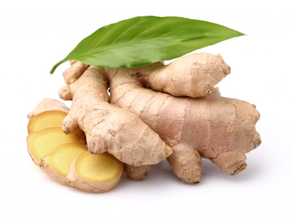 Ginger root in closeup